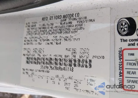 2010 Lincoln Mkz z USA, uszkodzony, nr VIN 3LNHL2GC0AR641118